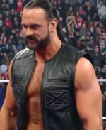 Drew Mcintyre Leather Motorcycle Vest | Trendy Leather Jackets