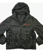 ED Hardy Love Kills Slowly Hood Leather Jacket | Trendy Leather Jackets