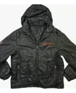 ED Hardy Love Kills Slowly Hood Leather Jacket | Trendy Leather Jackets