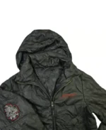 ED Hardy Love Kills Slowly Hood Leather Jacket | Trendy Leather Jackets