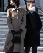 Ella Emhoff Miu Miu Brown Checkered Trench Coat | Trendy Leather Jackets