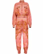 Elsbeth S01 Carrie Preston Printed Jumpsuit | Trendy Leather Jackets