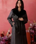 Emilia Perez Selena Gomez Trench Coat | Trendy Leather Jackets