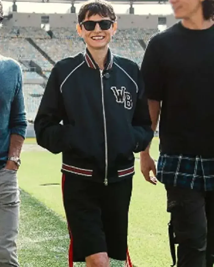 Emma Corrin Deadpool & Wolverine Black Varsity Jacket | Trendy Leather Jackets