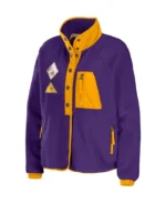 Erin Andrews Minnesota Vikings Polar Fleece Raglan Jacket | Trendy Leather Jackets