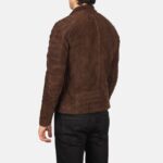 Faisor Mocha Suede Biker Jacket - TLJ