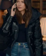 Fool Me Once Michelle Keegan Puffer Hooded Jacket | Trendy Leather Jackets