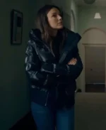 Fool Me Once Michelle Keegan Puffer Hooded Jacket | Trendy Leather Jackets