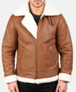 Francis B-3 Brown Leather Bomber Jacket | Trendy Leather Jackets