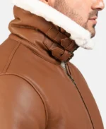 Francis B-3 Brown Leather Bomber Jacket | Trendy Leather Jackets