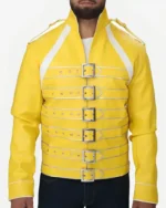 Freddie Mercury Concert Yellow Leather Jacket | Trendy Leather Jackets