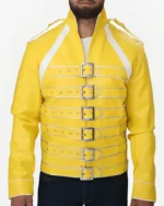 Freddie Mercury Concert Yellow Leather Jacket | Trendy Leather Jackets