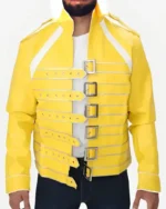Freddie Mercury Concert Yellow Leather Jacket | Trendy Leather Jackets