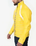 Freddie Mercury Concert Yellow Leather Jacket | Trendy Leather Jackets