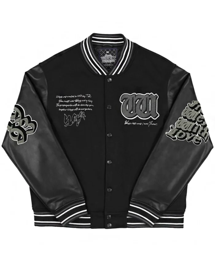 From Weyz With Love Varsity Jacket | Trendy Leather Jackets