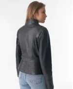Furniq UK Leather Riser Biker Jacket | Trendy Leather Jackets