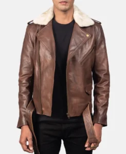 Furton Brown Leather Biker Jacket | Trendy Leather Jackets