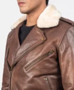 Furton Brown Leather Biker Jacket | Trendy Leather Jackets