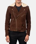 Furton Mocha Suede Biker Jacket | Trendy Leather Jackets