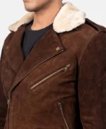 Furton Mocha Suede Biker Jacket | Trendy Leather Jackets