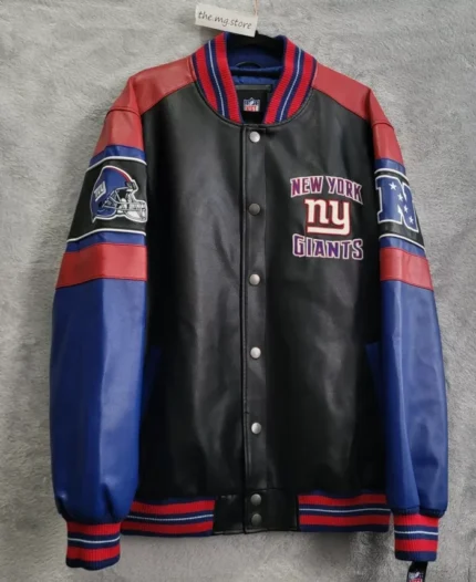 G-III New York Giants Faux Leather Jacket | Trendy Leather Jackets