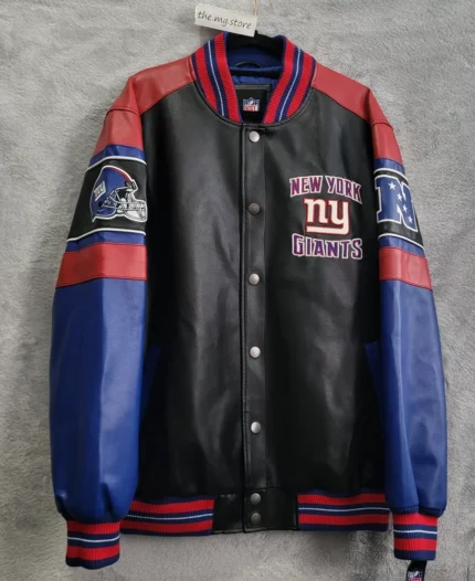 G-III New York Giants Faux Leather Jacket | Trendy Leather Jackets