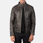Gatsby Distressed Leather Jacket | TLJ