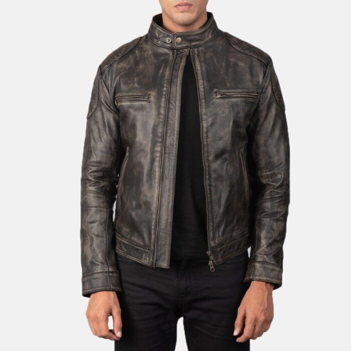 Gatsby Distressed Leather Jacket | TLJ