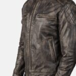 Gatsby Distressed Leather Jacket | TLJ