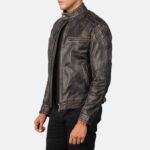 Gatsby Distressed Leather Jacket | TLJ