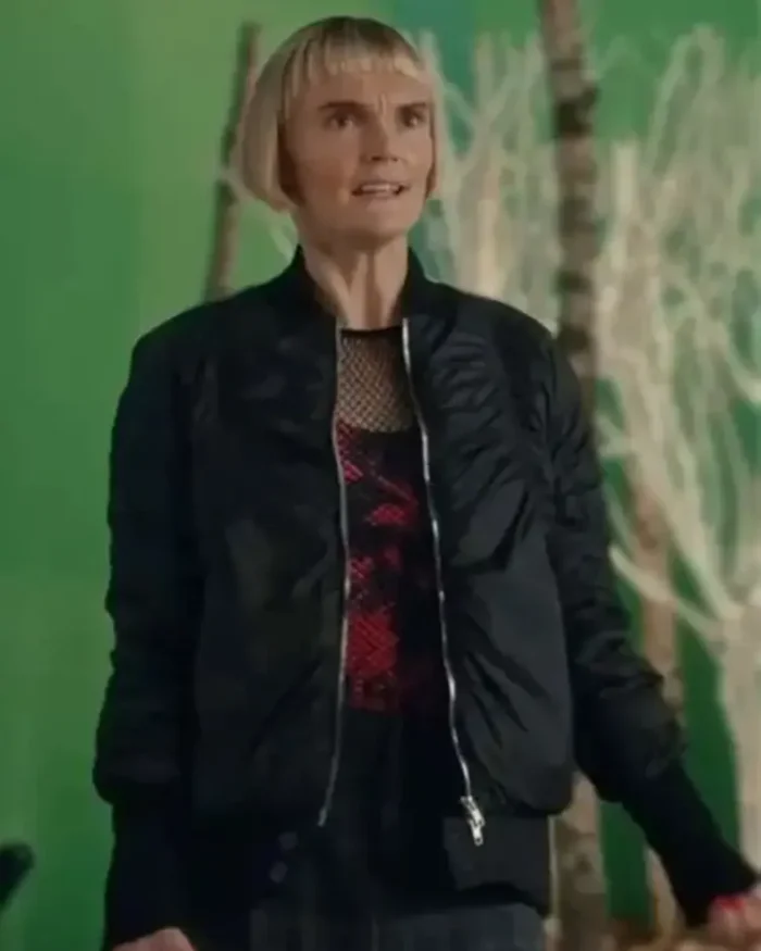 Geek Girl 2024 Hebe Beardsall Black Bomber Jacket | Trendy Leather Jackets