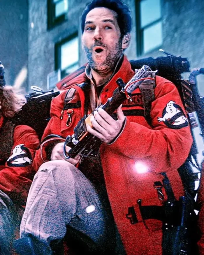 Ghostbusters Frozen Empire Red Jacket | Trendy Leather Jackets