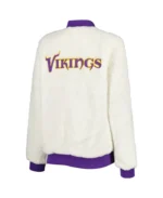 Gideon Minnesota Vikings Sherpa Bomber Jacket | Trendy Leather Jackets