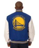 Golden State Warriors Domestic Wool and Leather Jacket | Trendy Leather Jackets