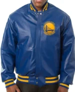Golden State Warriors Royal Blue Leather Jacket | Trendy Leather Jackets