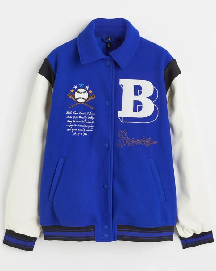 H&M Brooklyn Baseball Varsity Jacket | Trendy Leather Jackets