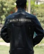 Harley Davidson Black Leather Biker Jacket | Trendy Leather Jackets