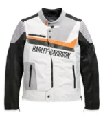 Harley-Davidson Cruiser Textile White Motorcycle Jacket | Trendy Leather Jackets