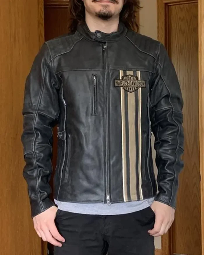 Harley Davidson Link 2 Leather Biker Jacket | Trendy Leather Jackets