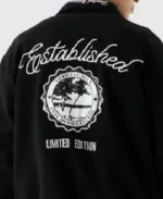 Harrington Oversized Embroidered Jersey Bomber Jacket | Trendy Leather Jackets