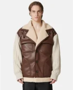 Iceberg Nappa Eco Shearling Leather Jacket | Trendy Leather Jackets