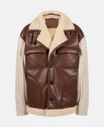 Iceberg Nappa Eco Shearling Leather Jacket | Trendy Leather Jackets