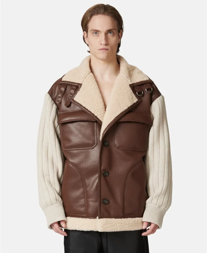 Iceberg Nappa Eco Shearling Leather Jacket | Trendy Leather Jackets