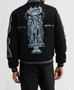 Icecream Wool Blend Varsity Jacket | Trendy Leather Jackets