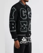 Icecream Wool Blend Varsity Jacket | Trendy Leather Jackets