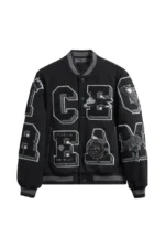 Icecream Wool Blend Varsity Jacket | Trendy Leather Jackets