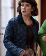 Irish Shenae Grimes-Beech Blue Quilted Jacket | Trendy Leather Jackets