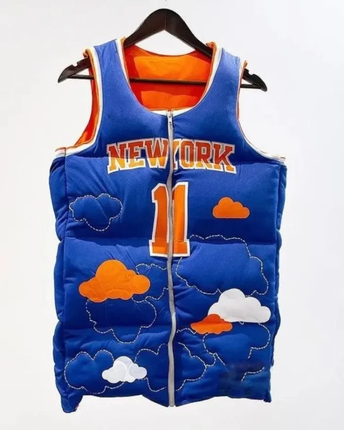 Jalen Brunson New York Knicks Puffer Vest | Trendy Leather Jackets