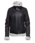 Jayne's Brown B3 Bomber Shearling Aviator Jacket | Trendy Leather Jackets