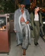 Jodie Turner-Smith Grey trench Coat | Trendy Leather Jackets